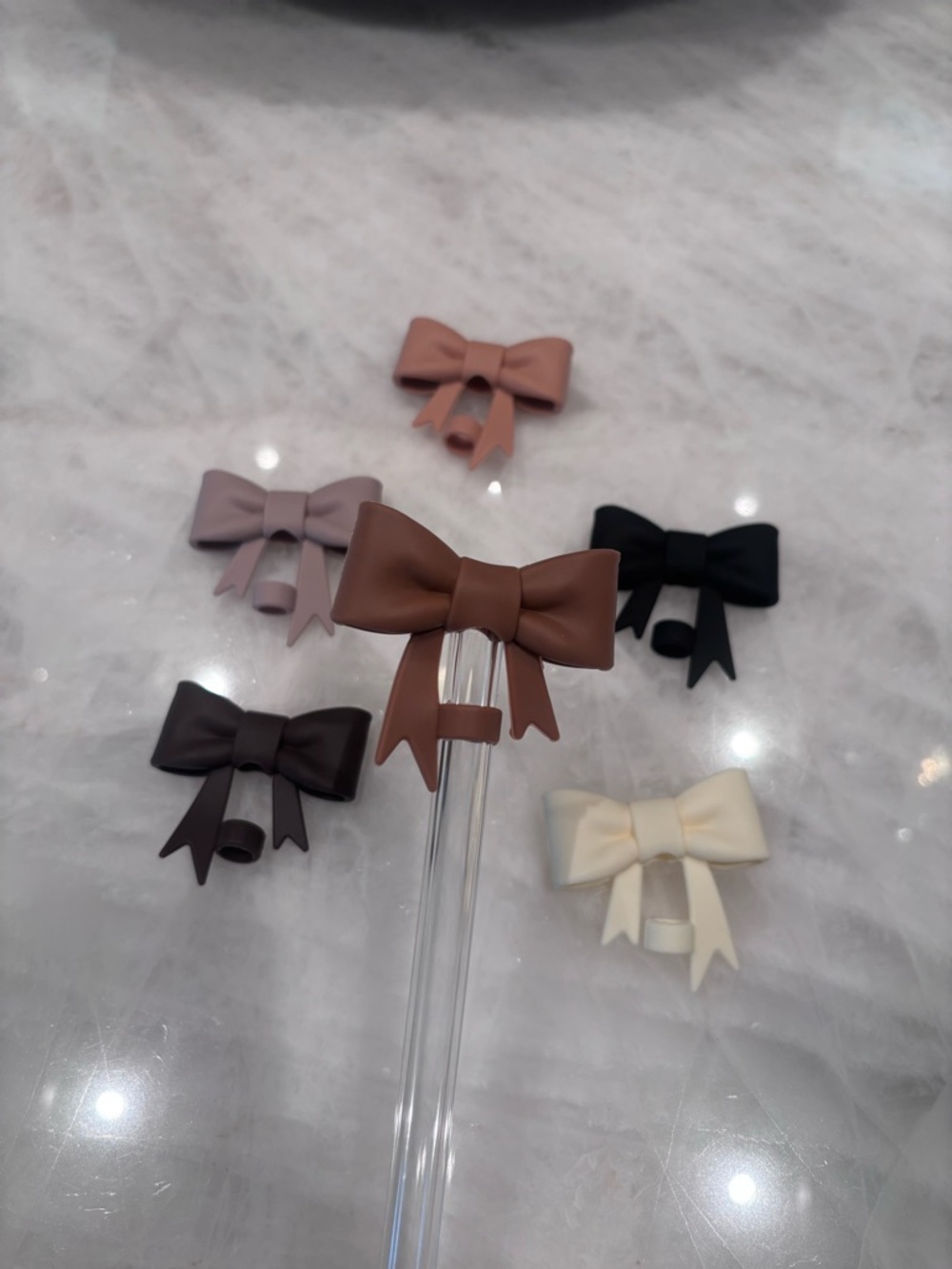Matte Bow straws cover topper
